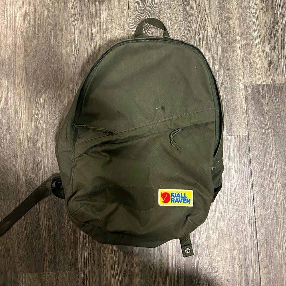 Fjallraven dark green backpack